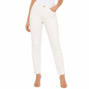 Nuon Womens White Skinny Jeans Size 30 Stretch Denim Slim Fit Mid Rise
